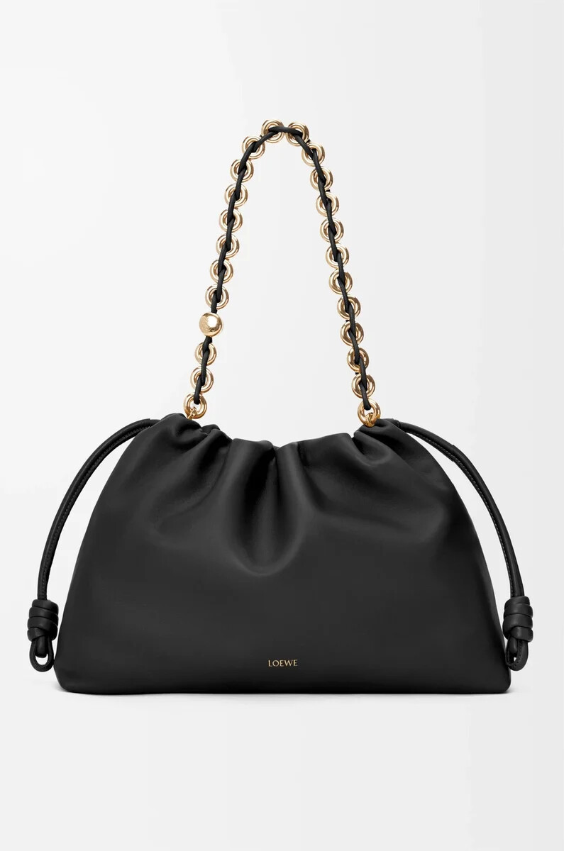 borsa flamenco grande in morbida nappa di agnello nera