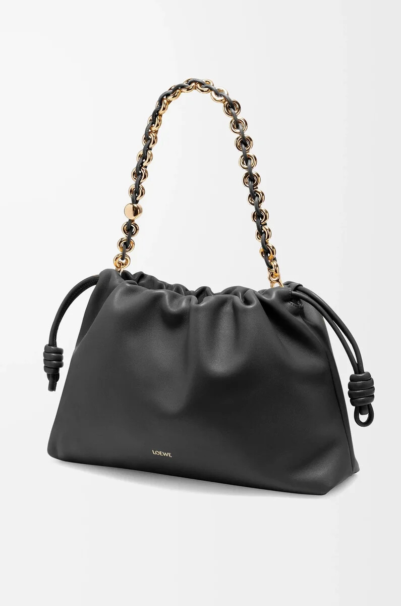 borsa flamenco grande in morbida nappa di agnello nera