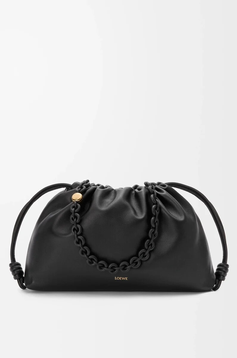 borsa flamenco grande in morbida nappa di agnello nera