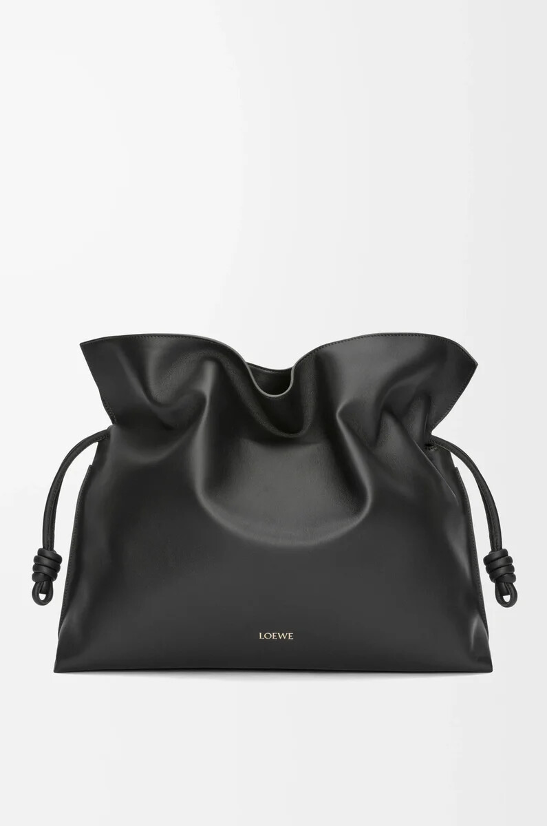 pochette flamenco xl in vitello nappa nero