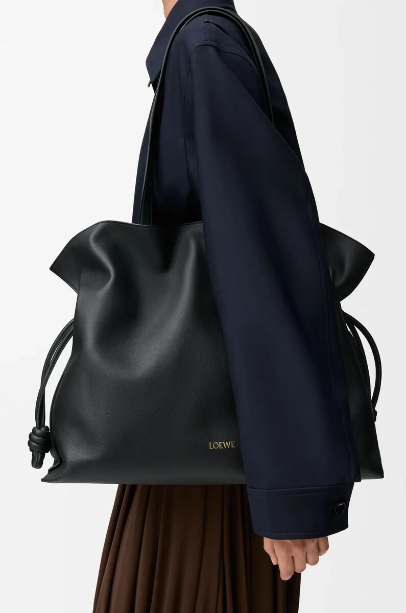 pochette flamenco xl in vitello nappa nero