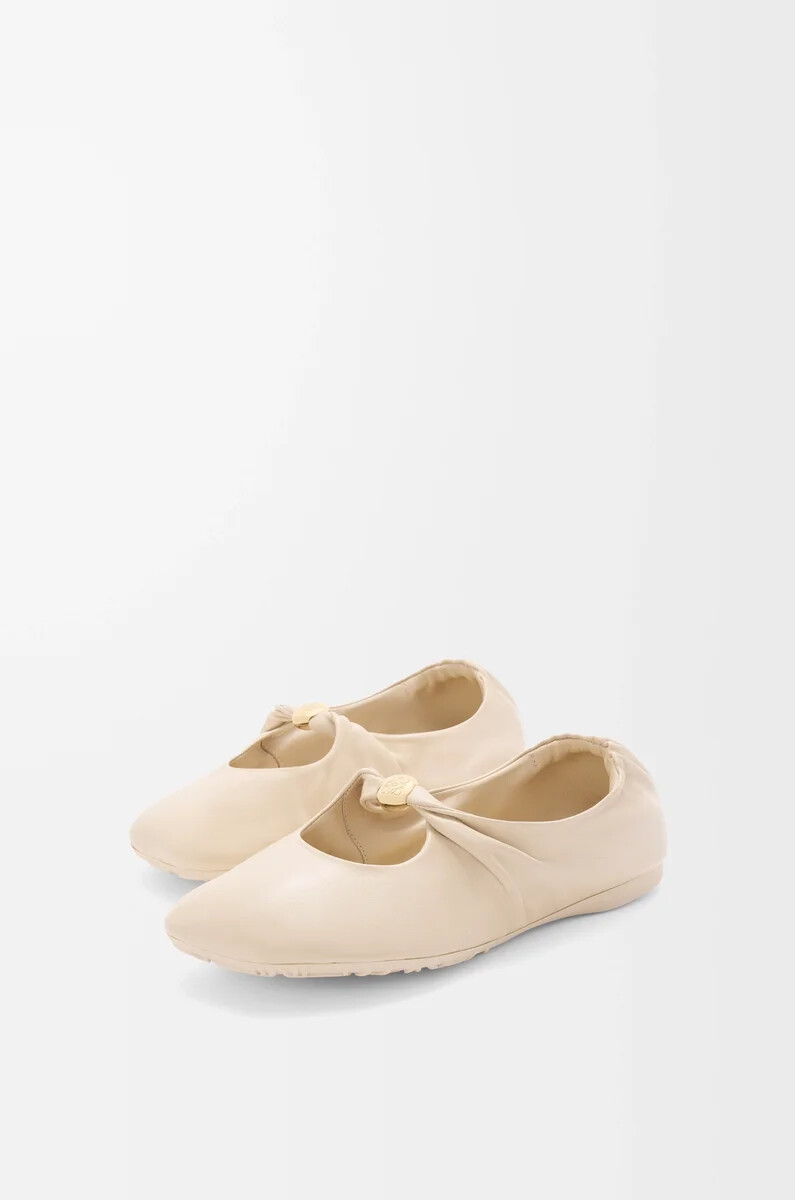 pebble ballerina morbida in nappa di agnello dough