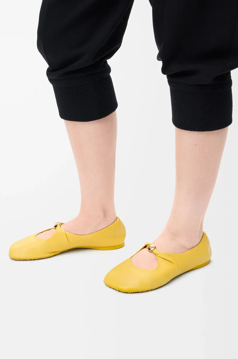 ballerina pebble soft in nappa di agnello dandelion