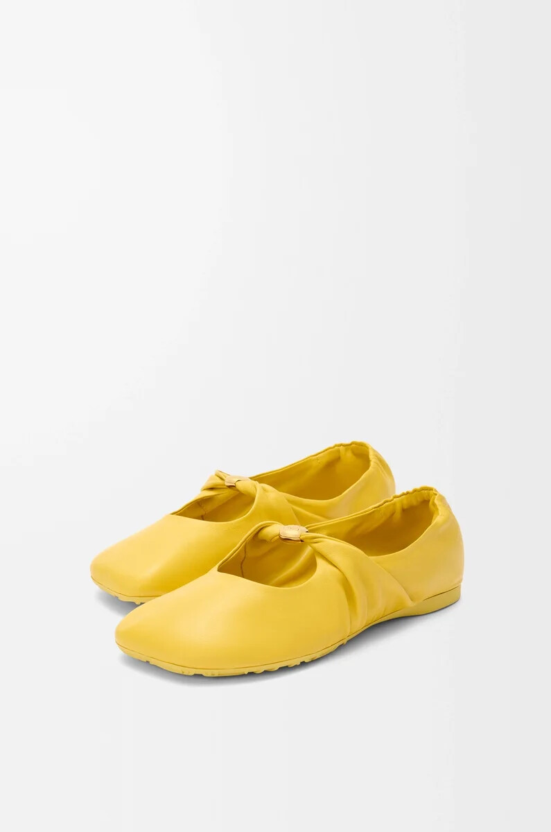 ballerina pebble soft in nappa di agnello dandelion