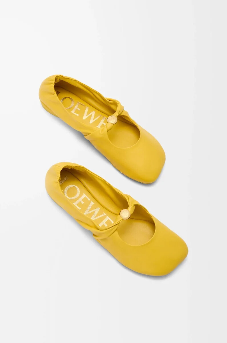 ballerina pebble soft in nappa di agnello dandelion