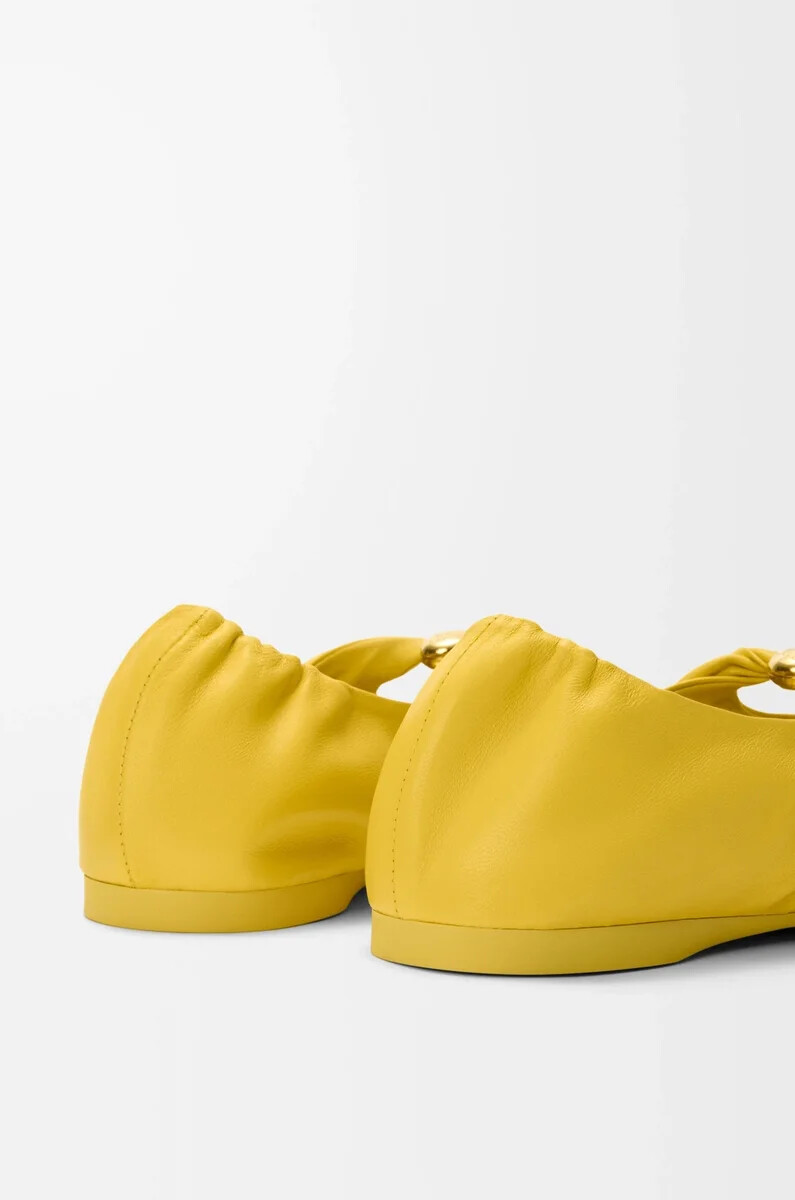ballerina pebble soft in nappa di agnello dandelion