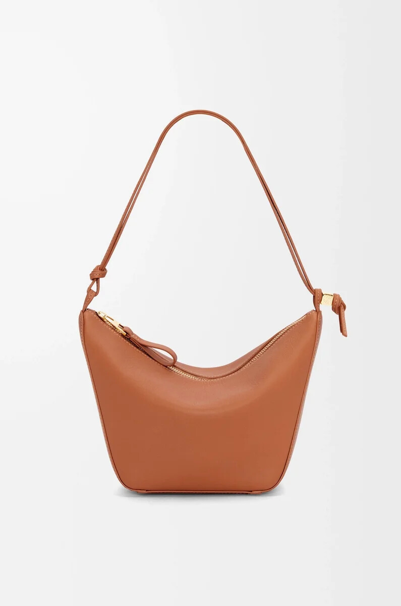 mini hammock hobo in pelle di vitello classica tan