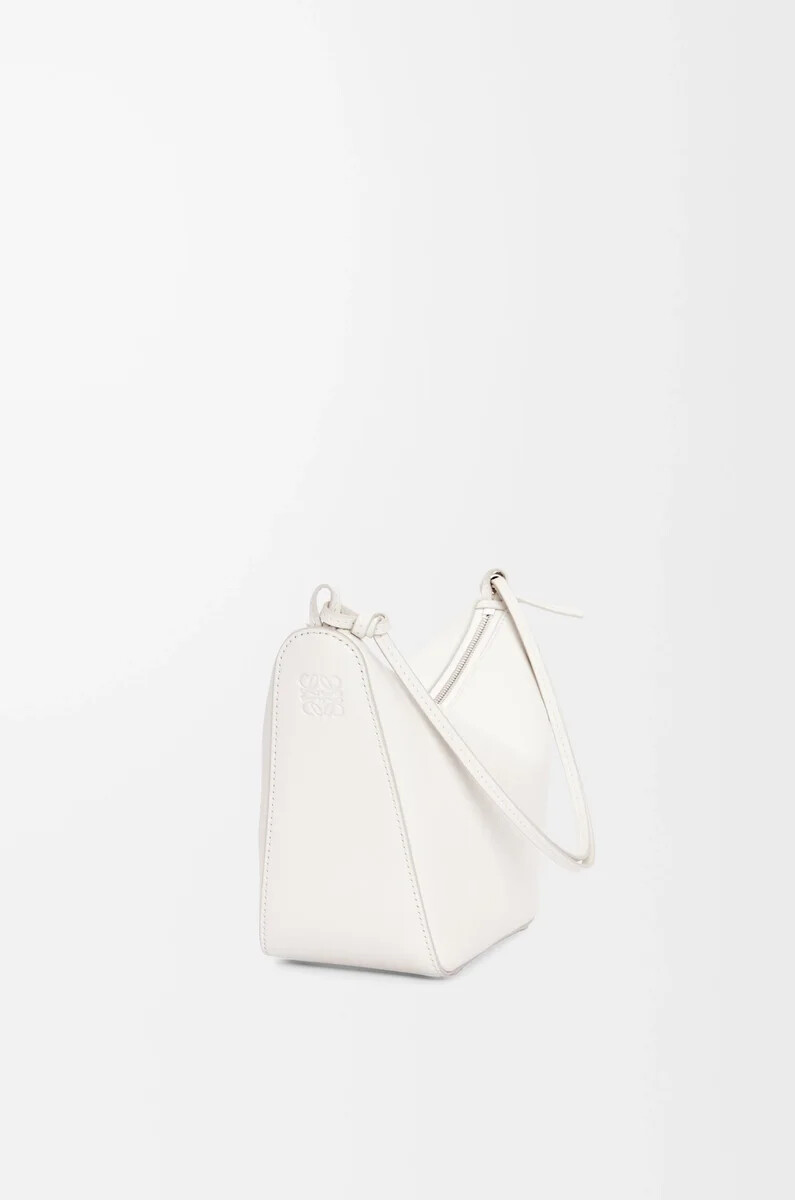 mini hammock hobo in pelle di vitello classica soft white