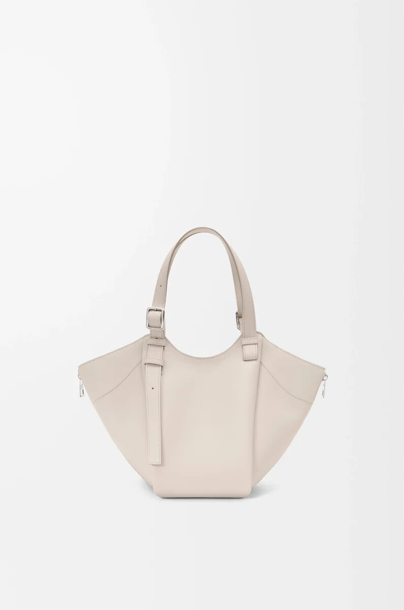 borsa hammock flip in pelle di vitello classica light ghost