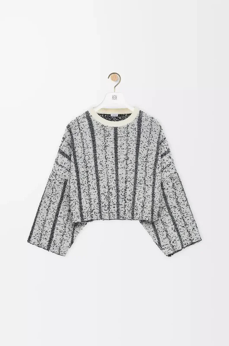 maglione in lana bianconero