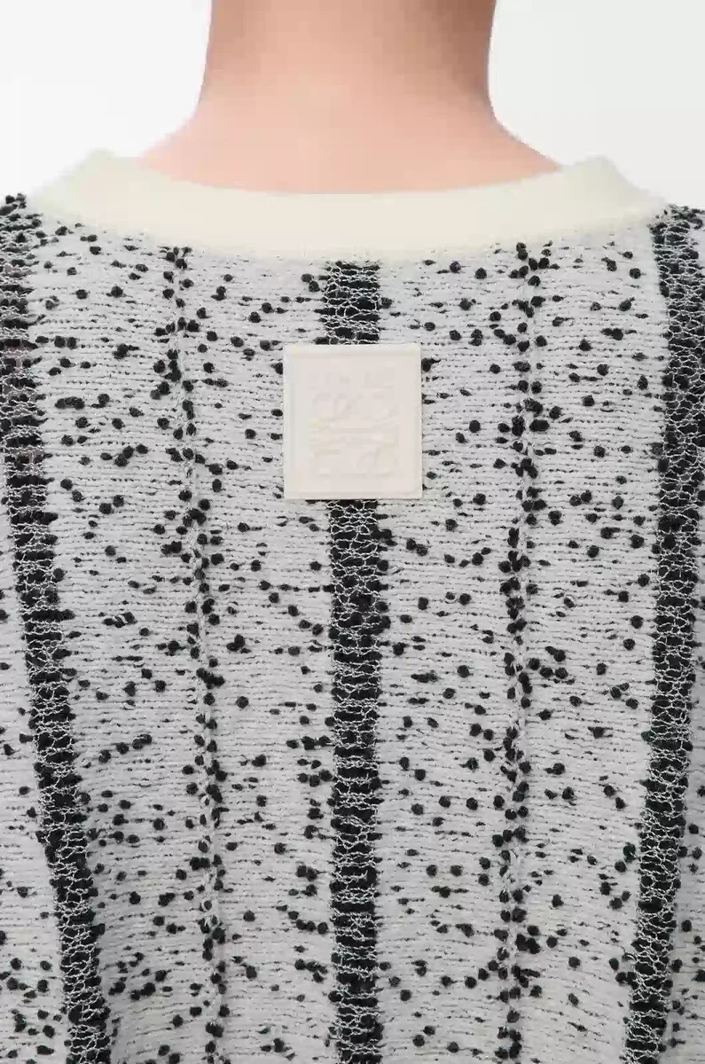 maglione in lana bianconero