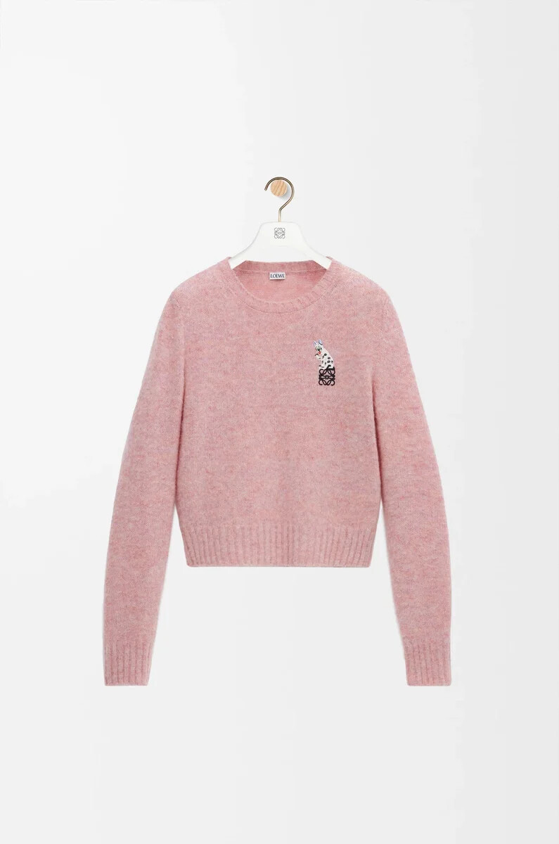 maglione in lana rosa