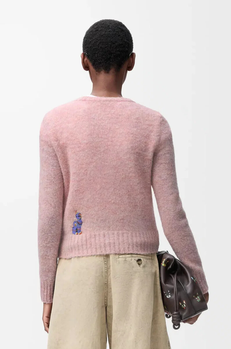 maglione in lana rosa