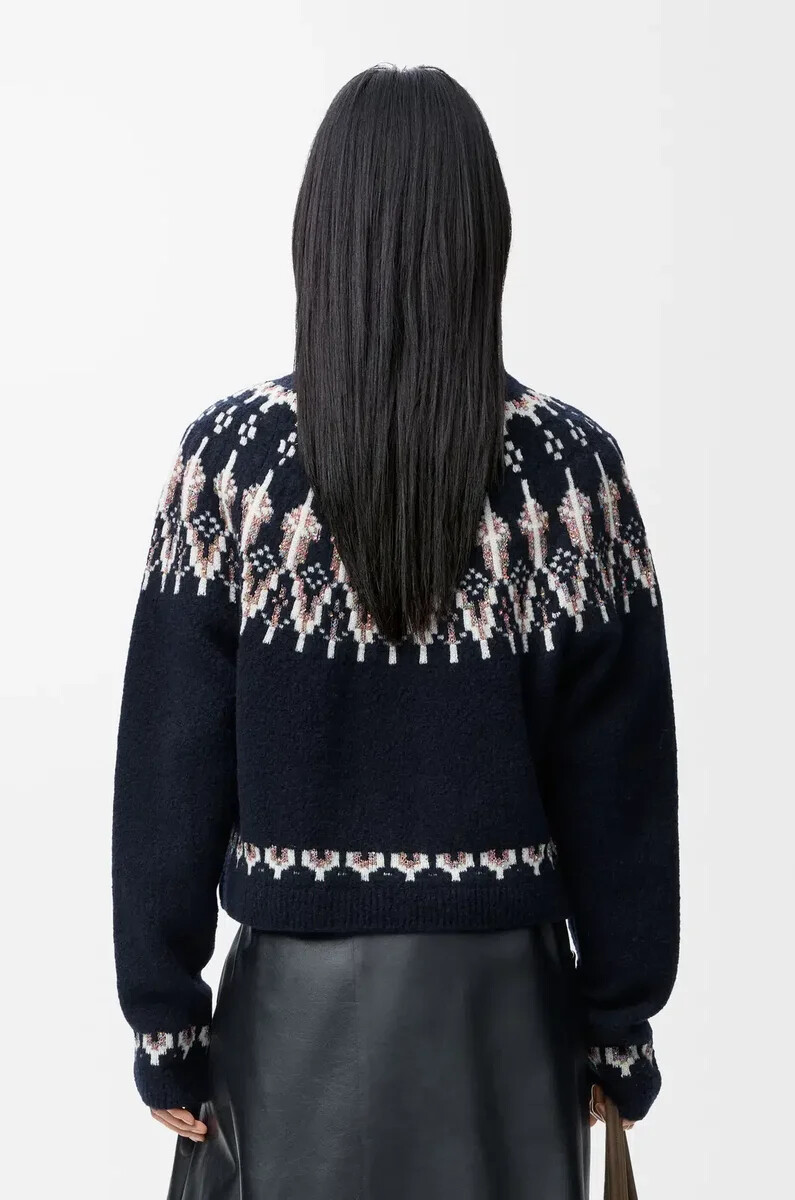 maglione in misto lana blu navymulticolore