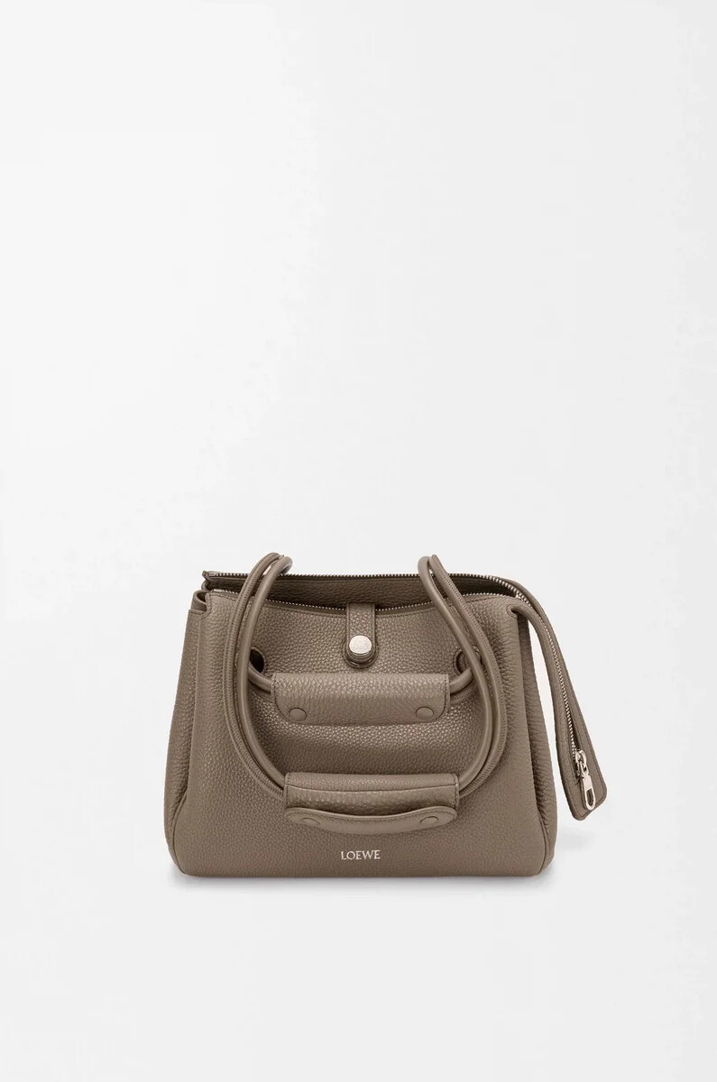 piccola borsa madrid in morbida pelle di vitello granata taupe