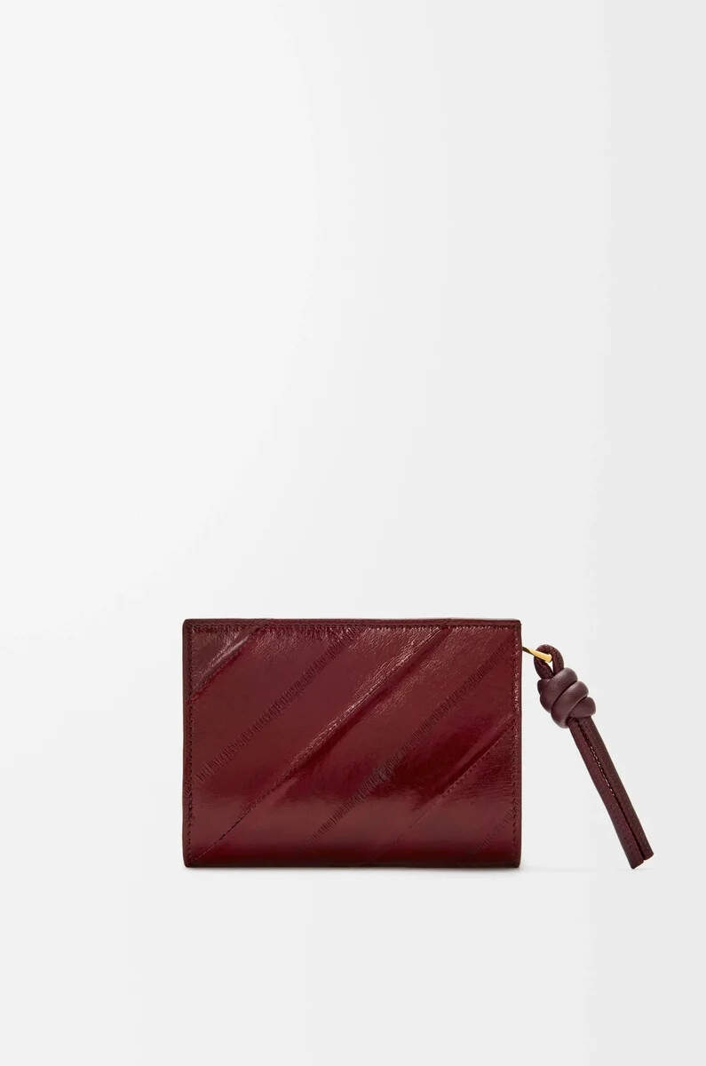 portafoglio compatto knot in anguilla dark burgundy