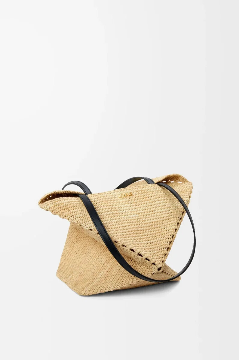 borsa media puzzle fold in rafia naturale