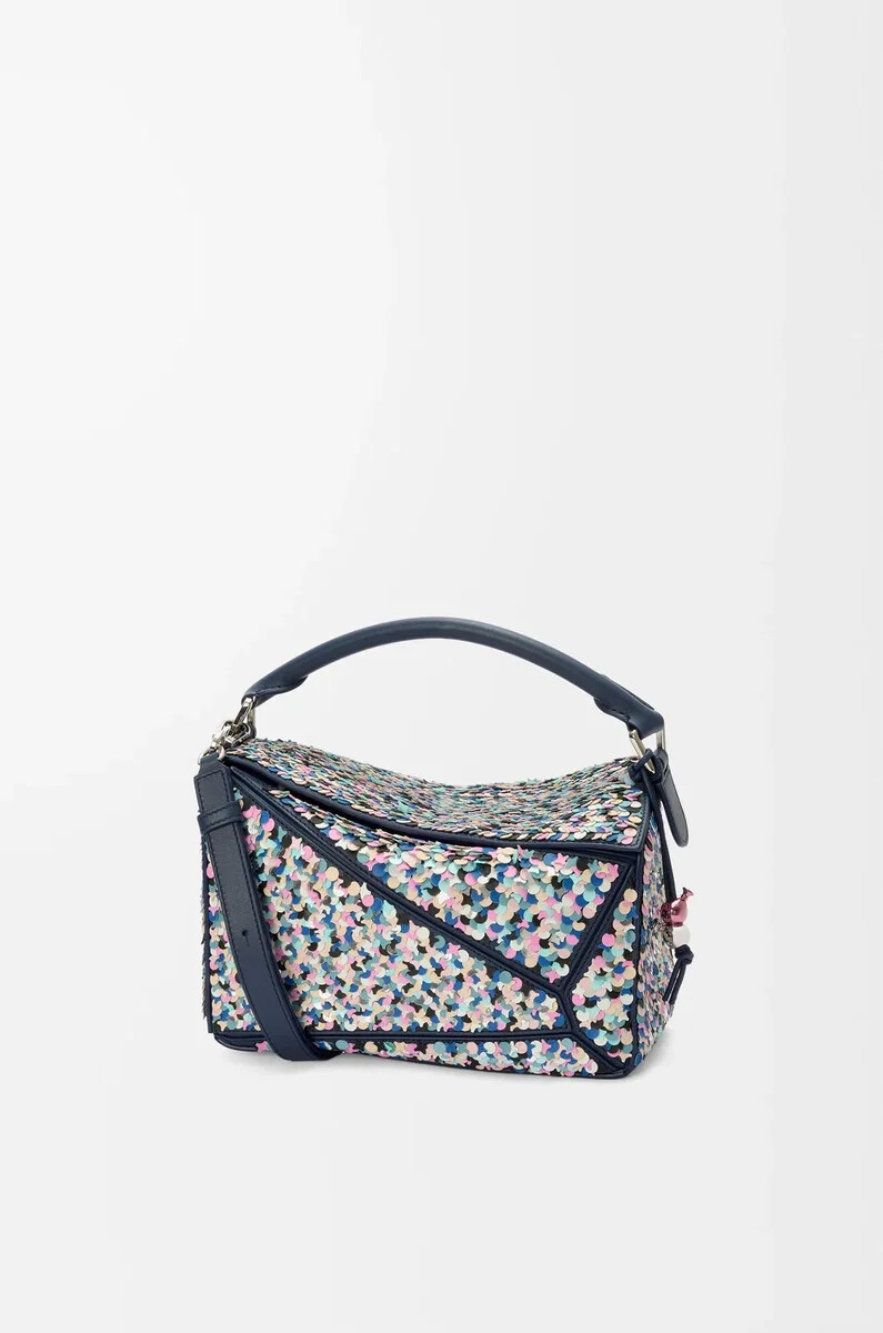 borsa puzzle 10 confetti in vitello classico multicolor