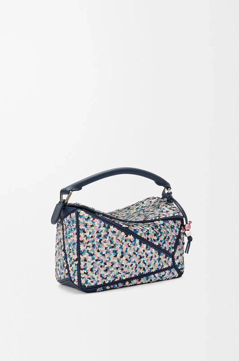 borsa puzzle 10 confetti in vitello classico multicolor
