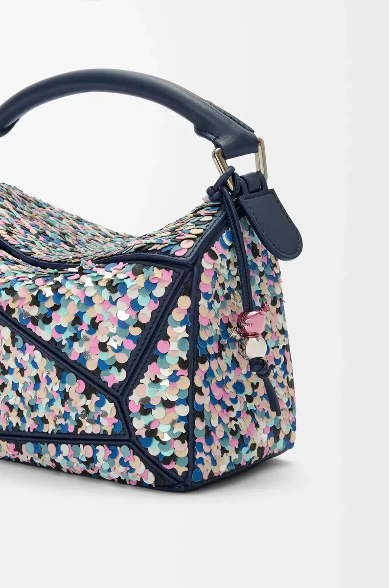 borsa puzzle 10 confetti in vitello classico multicolor