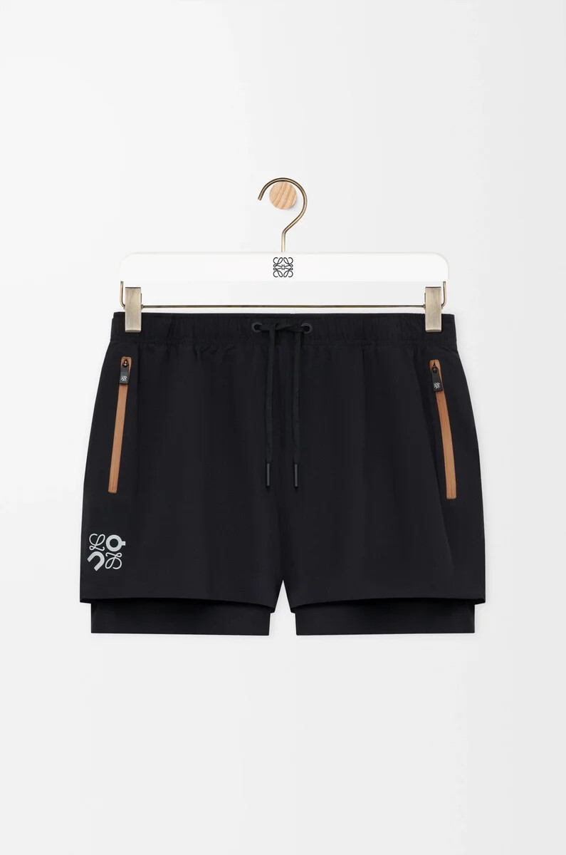 pantaloncini sportivi in shell tecnico neri