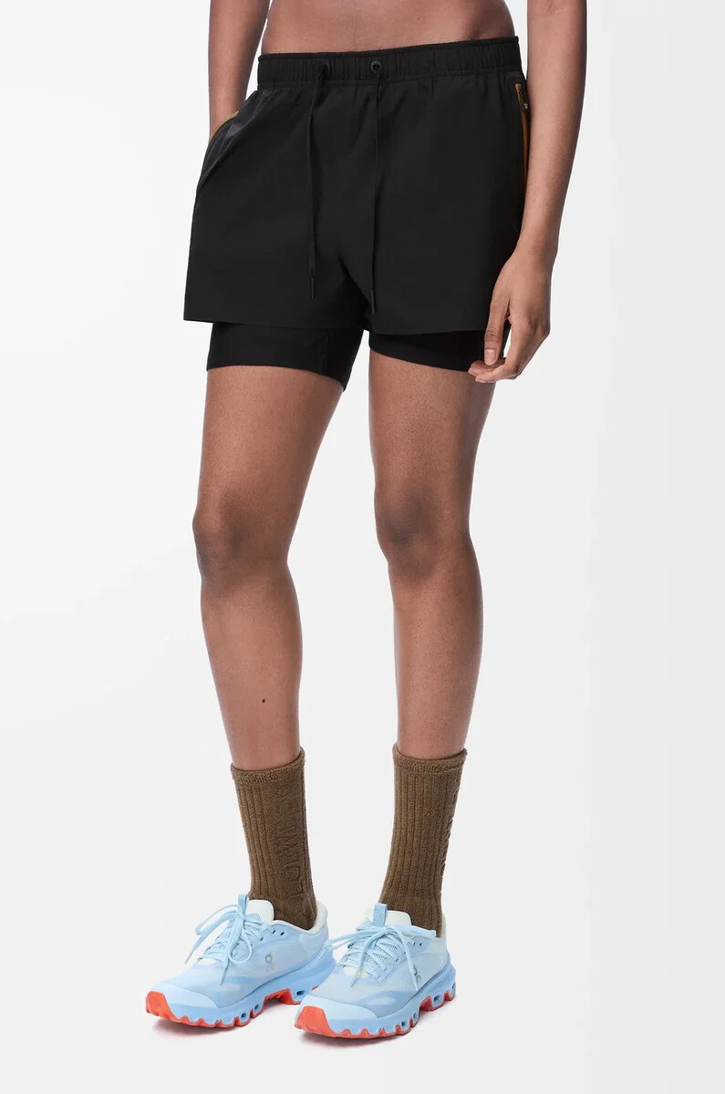 pantaloncini sportivi in shell tecnico neri