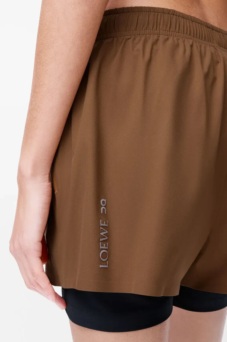 pantaloncini sportivi in shell tecnico toffee