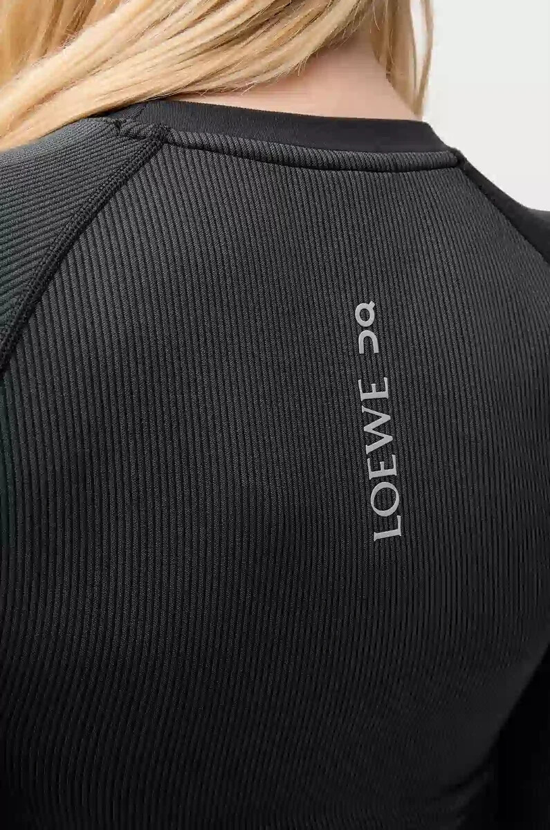 maglia manica lunga in jersey tecnico nero