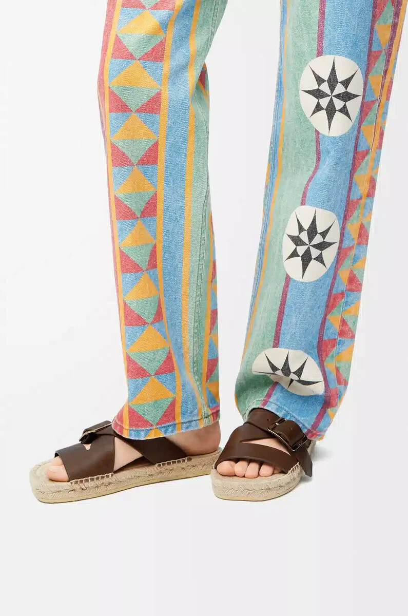 espadrillas modello petal in pelle di vitello conciata al vegetale marrone