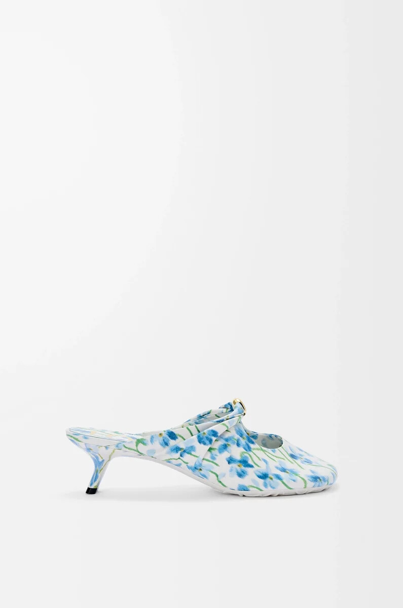 ciabatta pebble soft in nappa di agnello stampata soft whiteblue