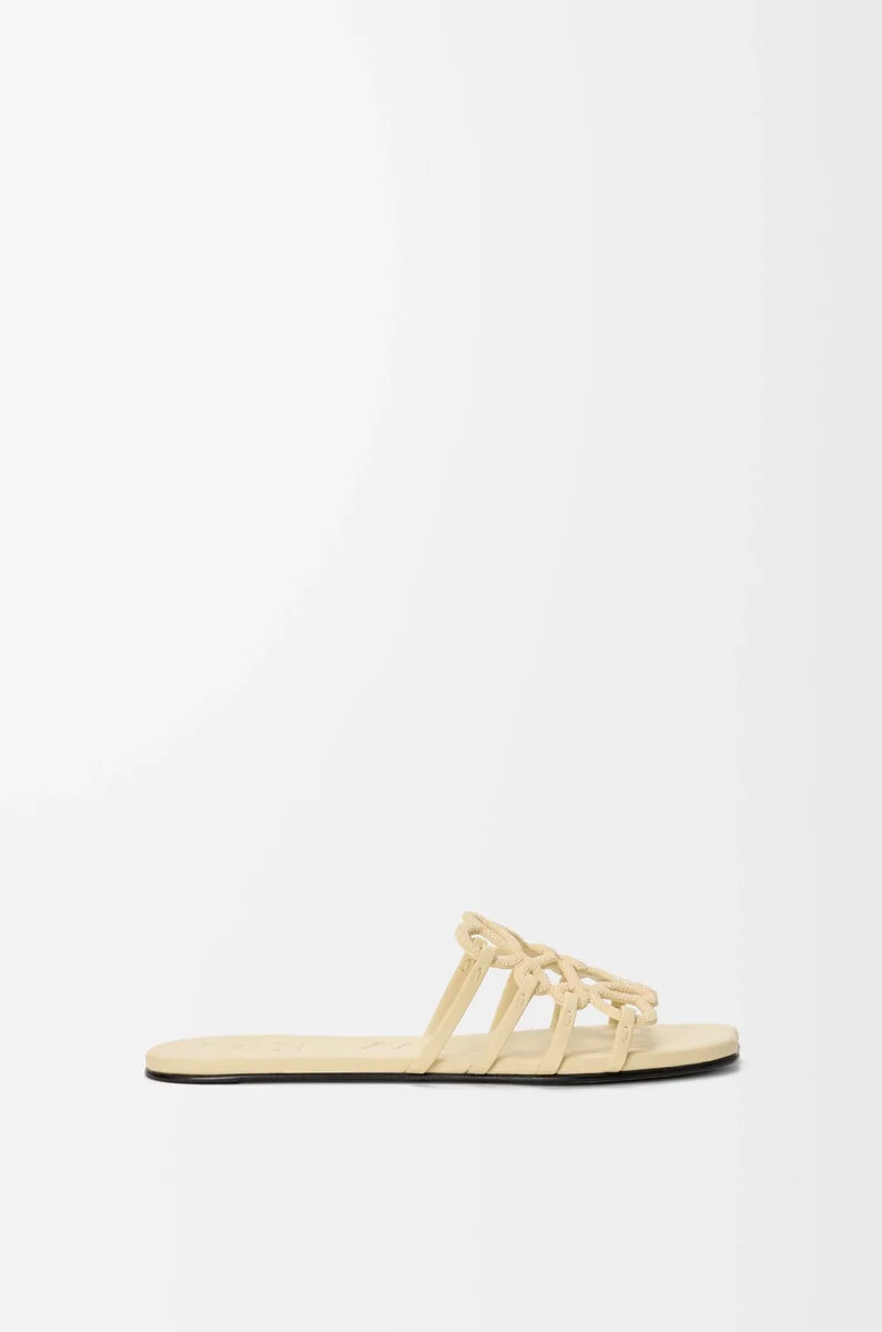 ciabatte petal anagram in pelle scamosciata con strass butter