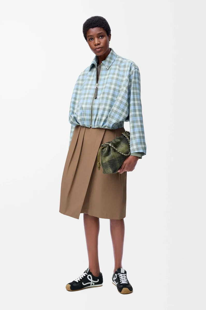 gonna avvolgente in cotone beige