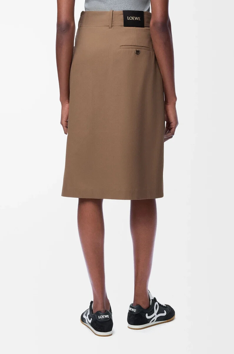 gonna avvolgente in cotone beige