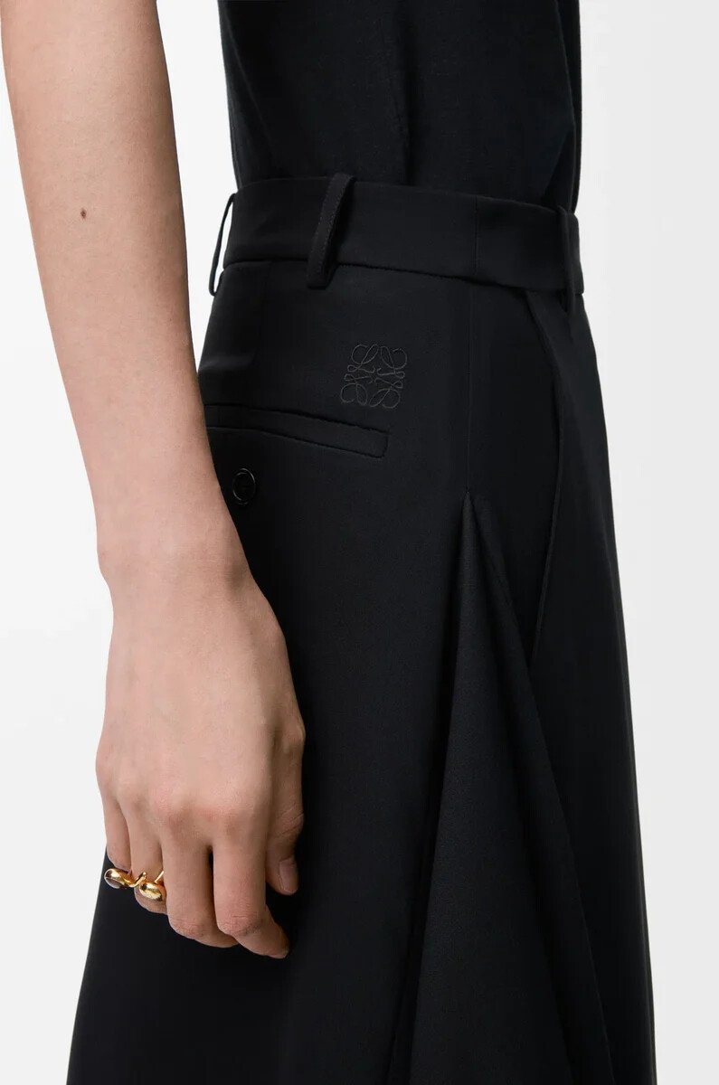 gonna in viscosa elasticizzata nero