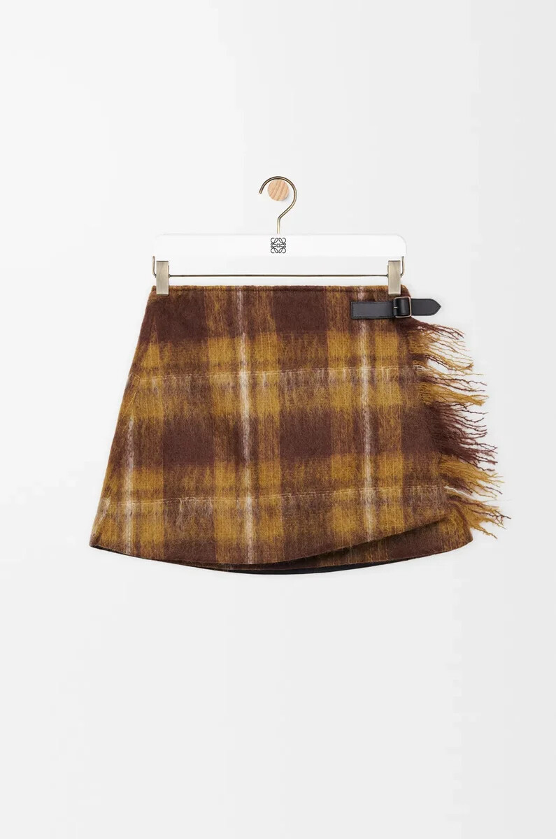 gonna in misto mohair e lana giallomulticolore