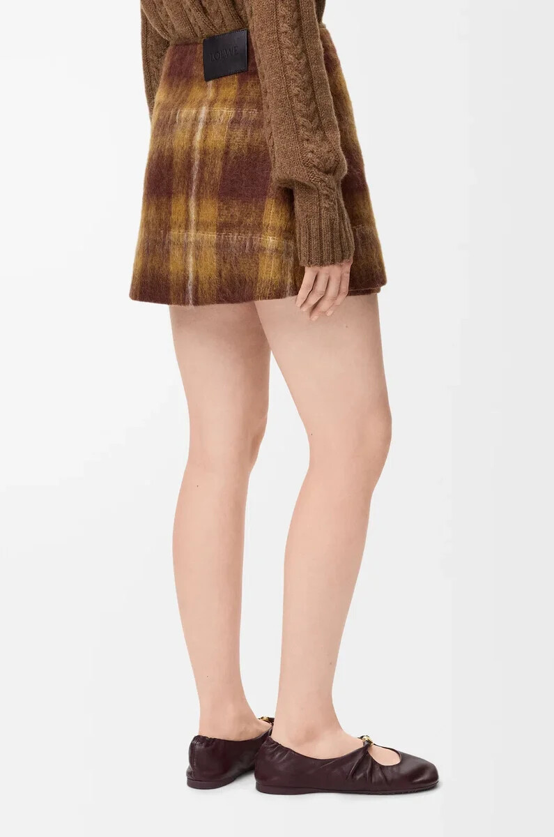 gonna in misto mohair e lana giallomulticolore