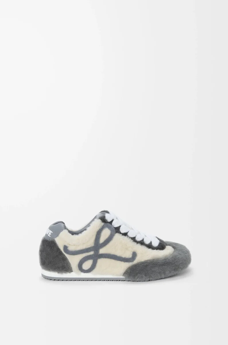 ballet runner 2.0 in shearling grigio multitono