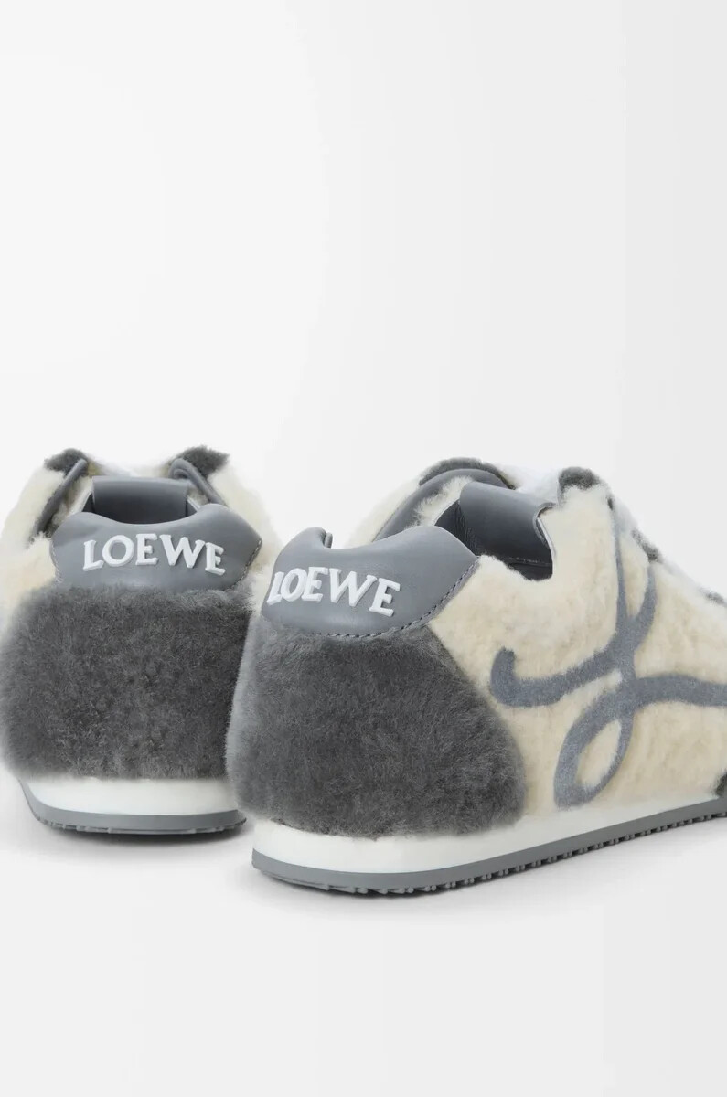 ballet runner 2.0 in shearling grigio multitono