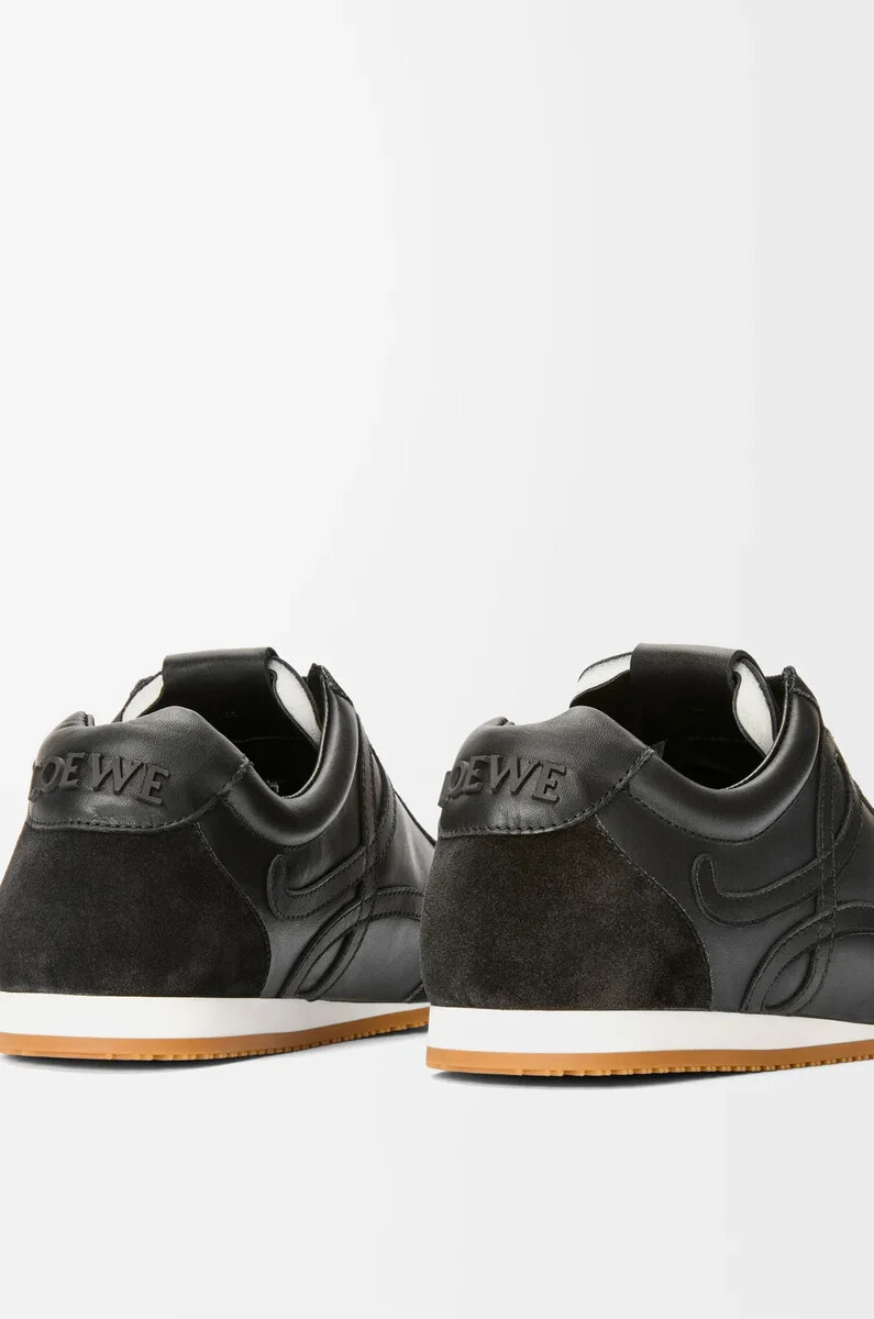 ballet runner 2.0 in morbida pelle di vitello nero