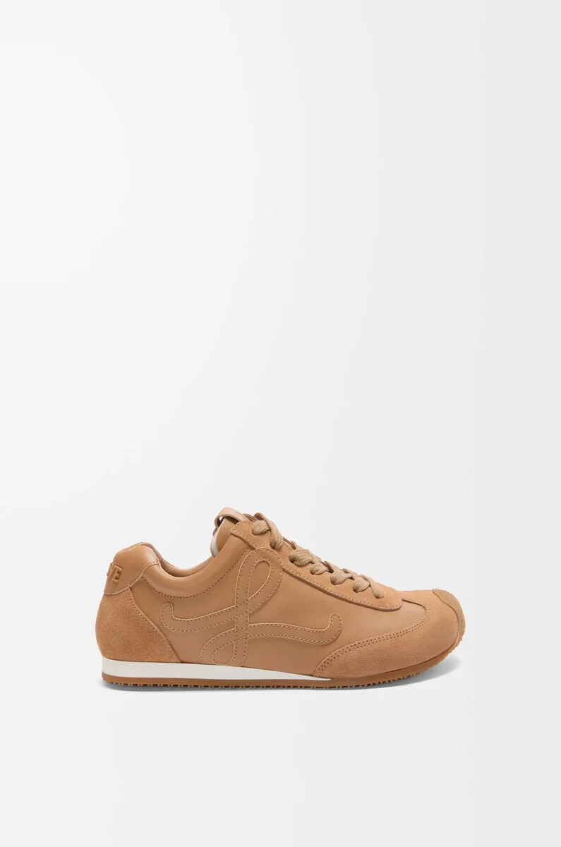 ballet runner 2.0 in morbida pelle di vitello color cannella