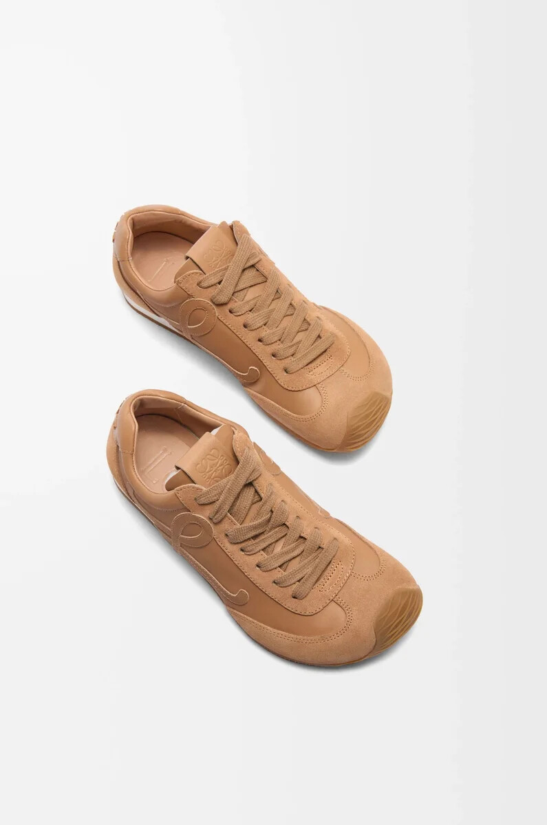 ballet runner 2.0 in morbida pelle di vitello color cannella