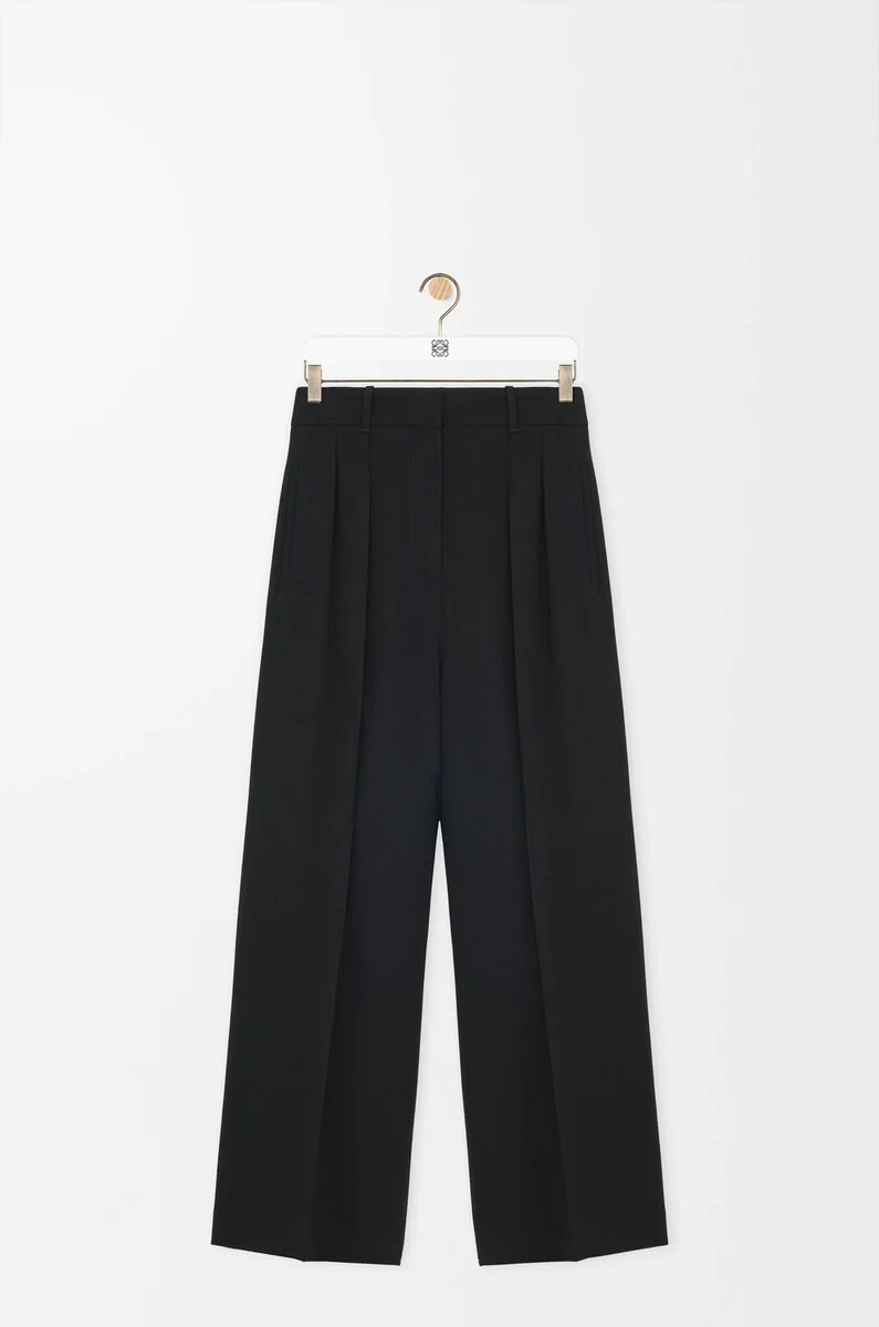 pantaloni in viscosa elasticizzata nero