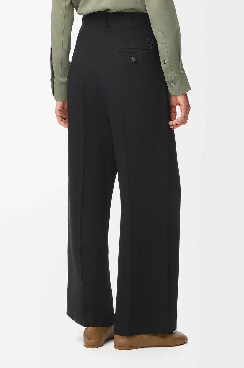 pantaloni in viscosa elasticizzata nero
