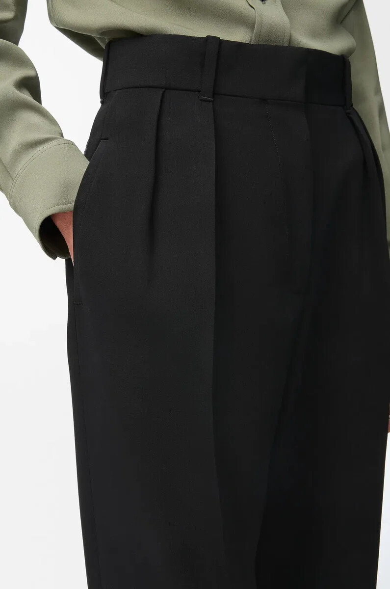 pantaloni in viscosa elasticizzata nero