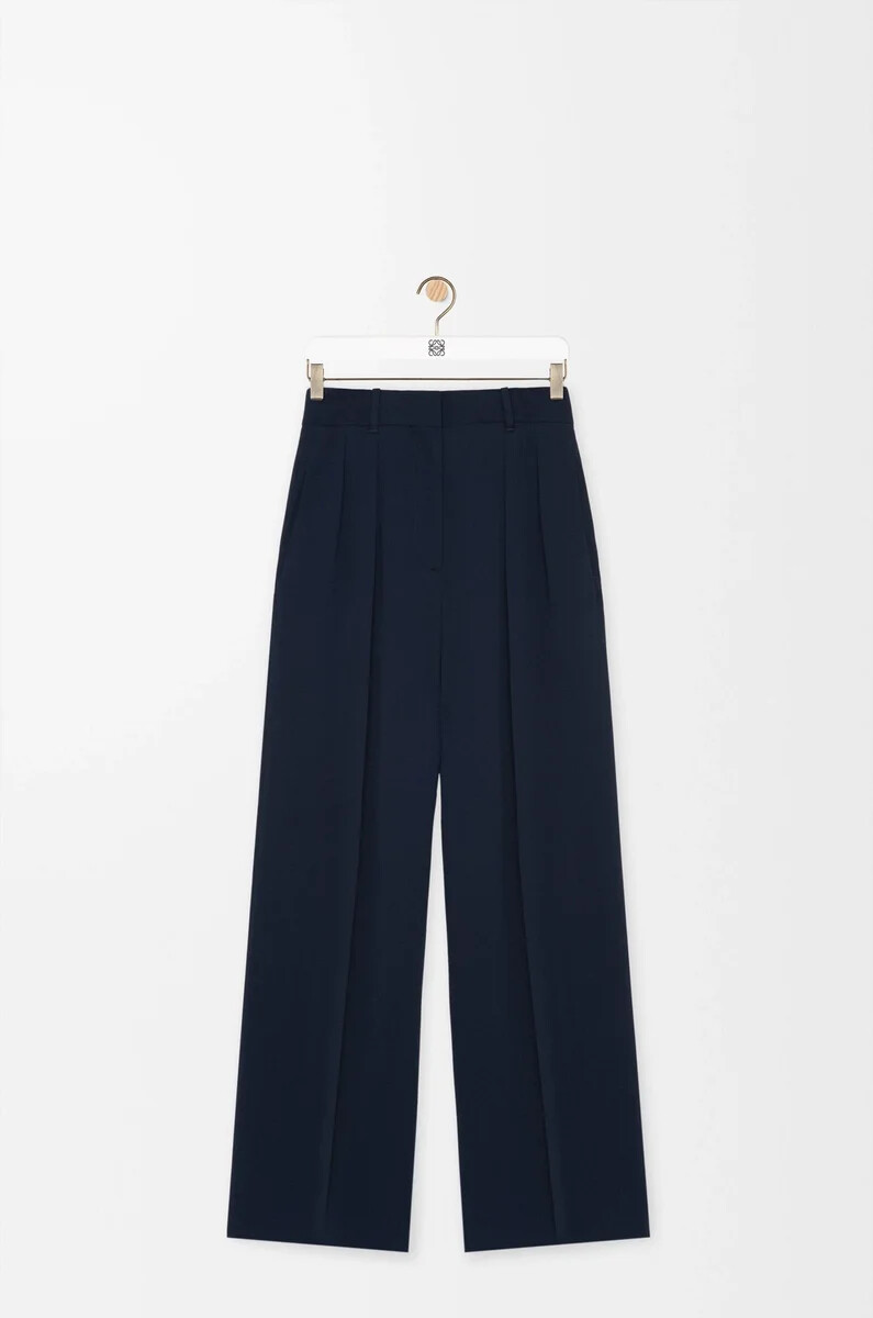 pantaloni in viscosa elasticizzata midnight blue