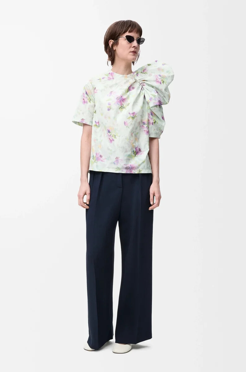 pantaloni in viscosa elasticizzata midnight blue