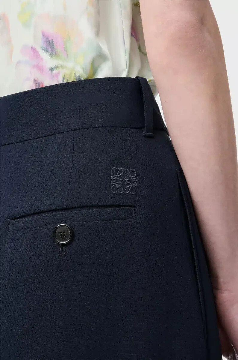 pantaloni in viscosa elasticizzata midnight blue