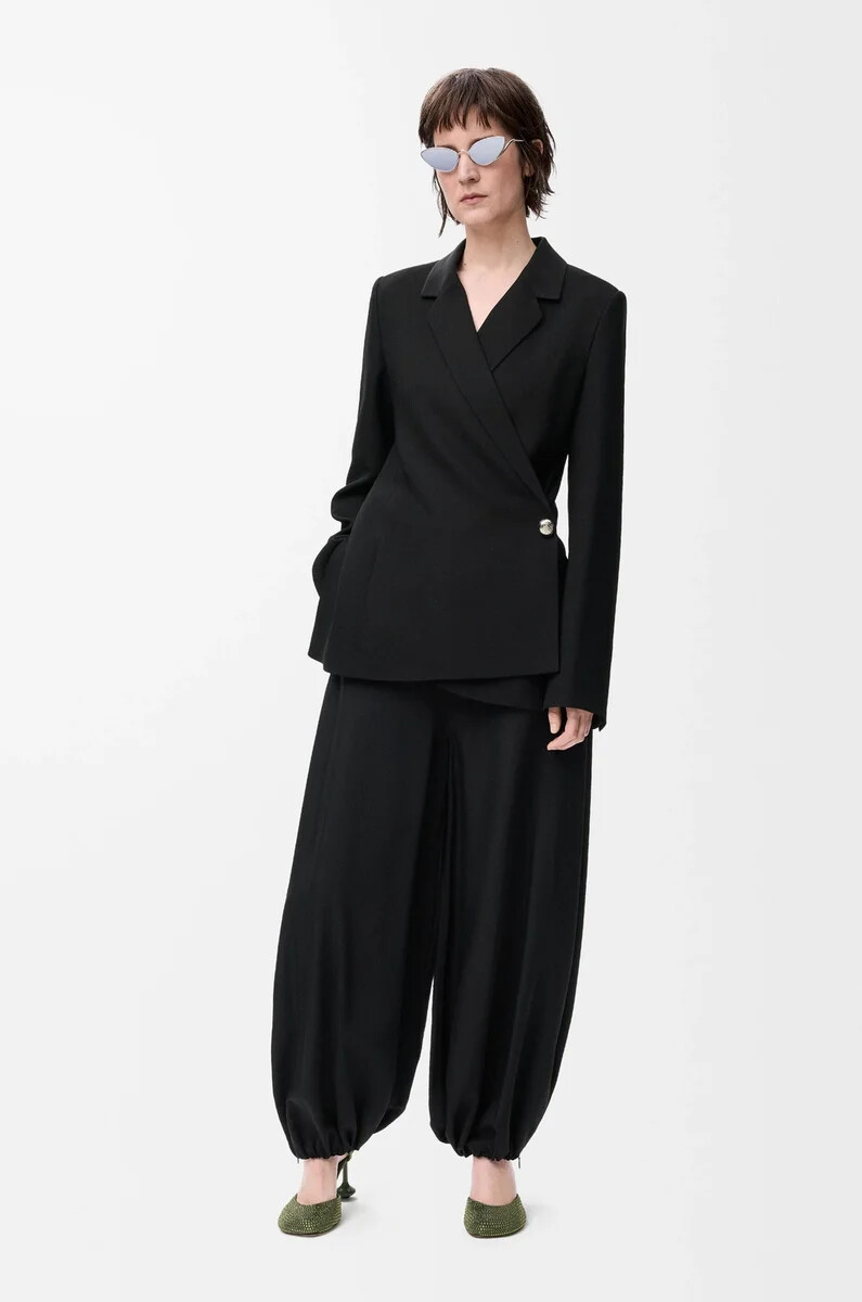 pantaloni in tessuto tecnico nero