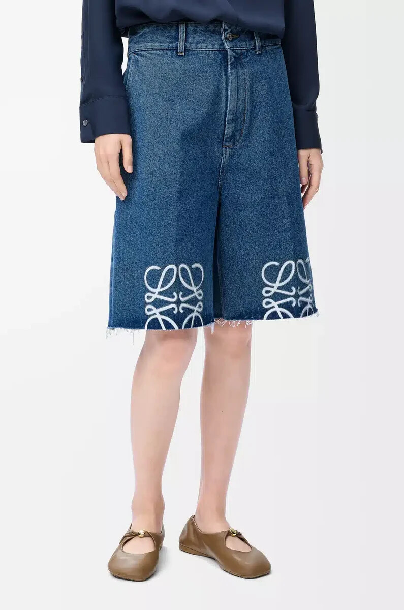 pantaloncini anagramma in denim jeans blu