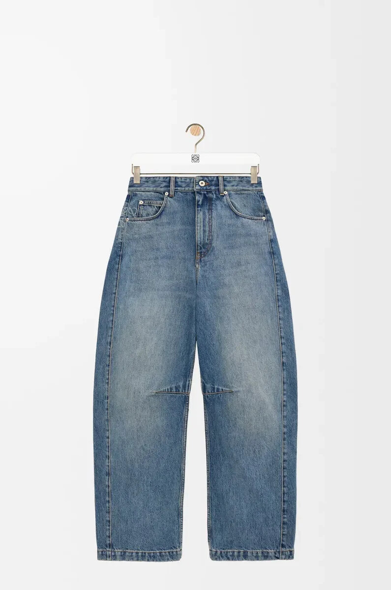 jeans a canna anagramma in denim washed denim